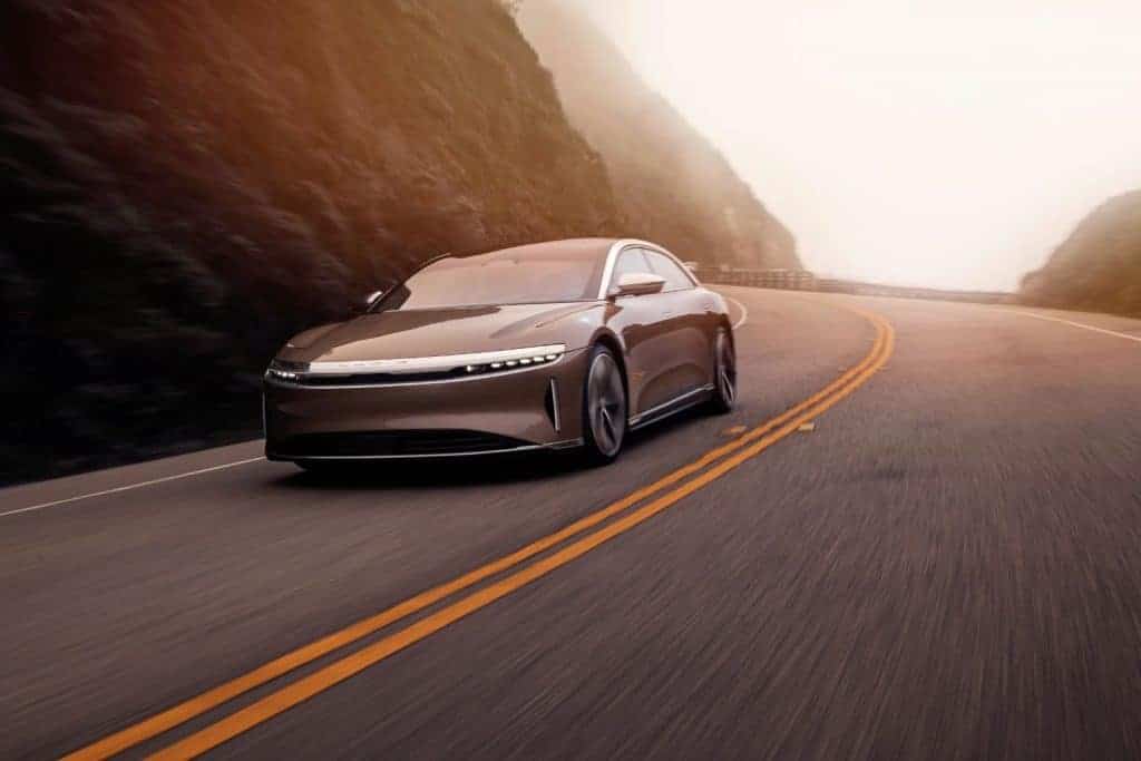 Lucid Air, um dos carros que irão à Arábia Saudita