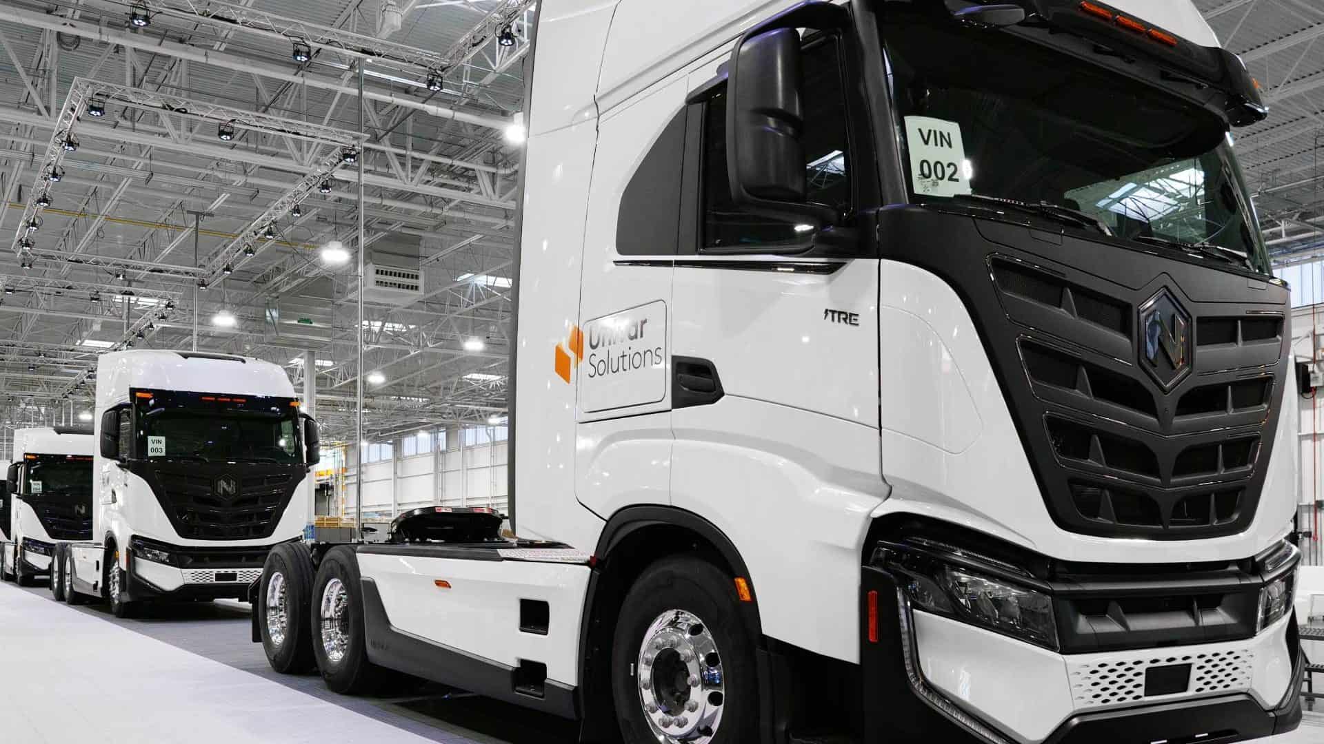 Caminhões elétricos Tre da primeira remessa da Nikola