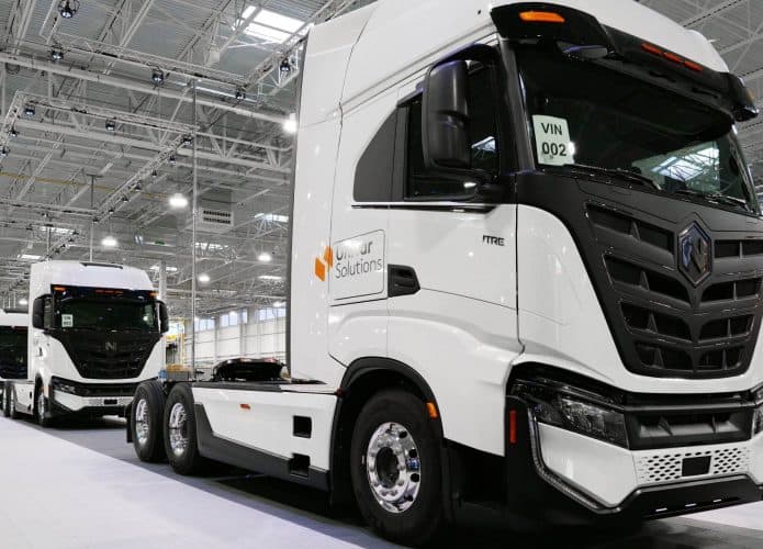 Caminhões elétricos Tre da primeira remessa da Nikola