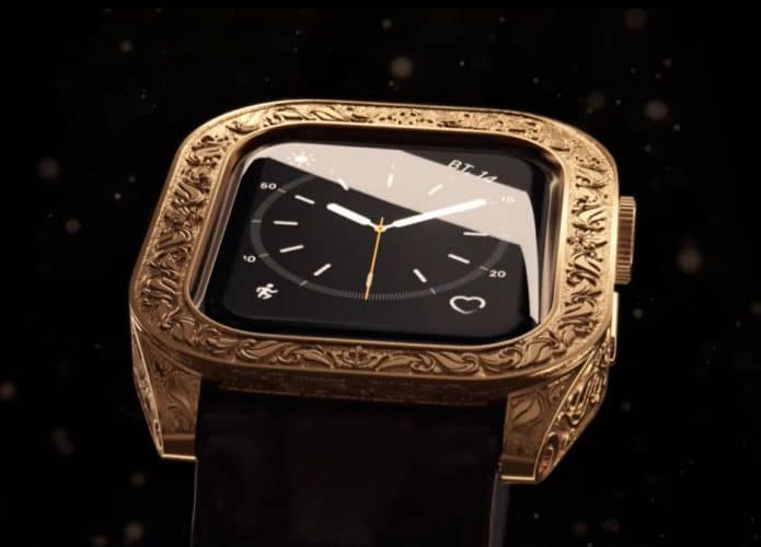 Apple Watch 7 com acabamento em ouro da Caviar