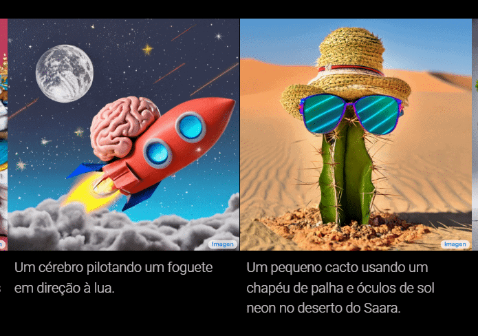 imagens geradas a partir do Google Imagen