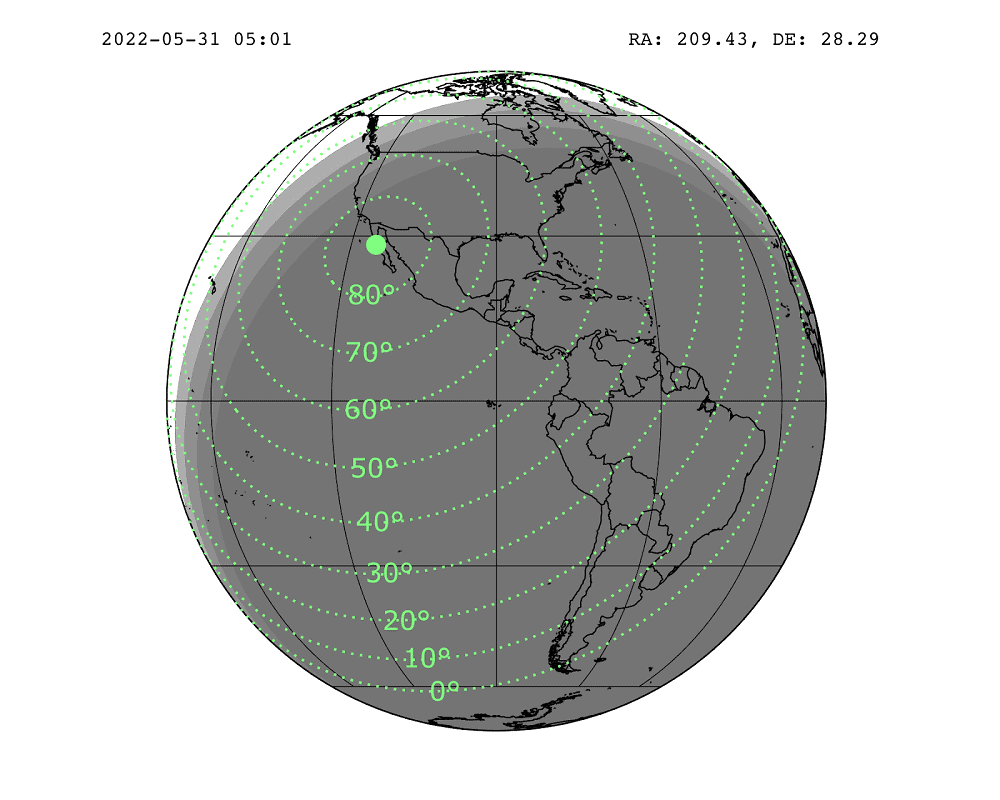 Melhores locais do planeta para observar o principal surto da Tau Herculídeas em 2022