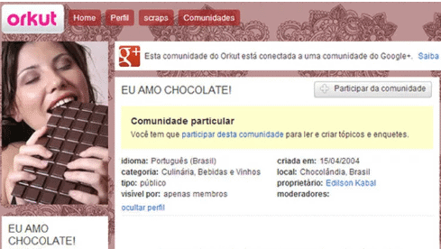 Comunidade "Eu amo Chocolate"