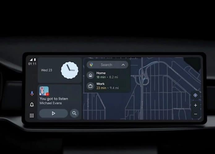 Captura de tela da atualização do Android Auto