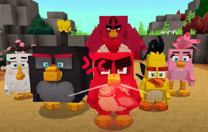 Angry Birds no Minecraft