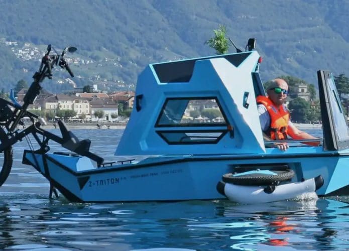 BeTriton, uma criação elétrica de camper, triciclo e barco