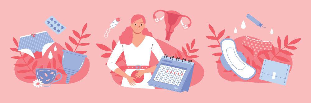 Ilustração do ciclo menstrual