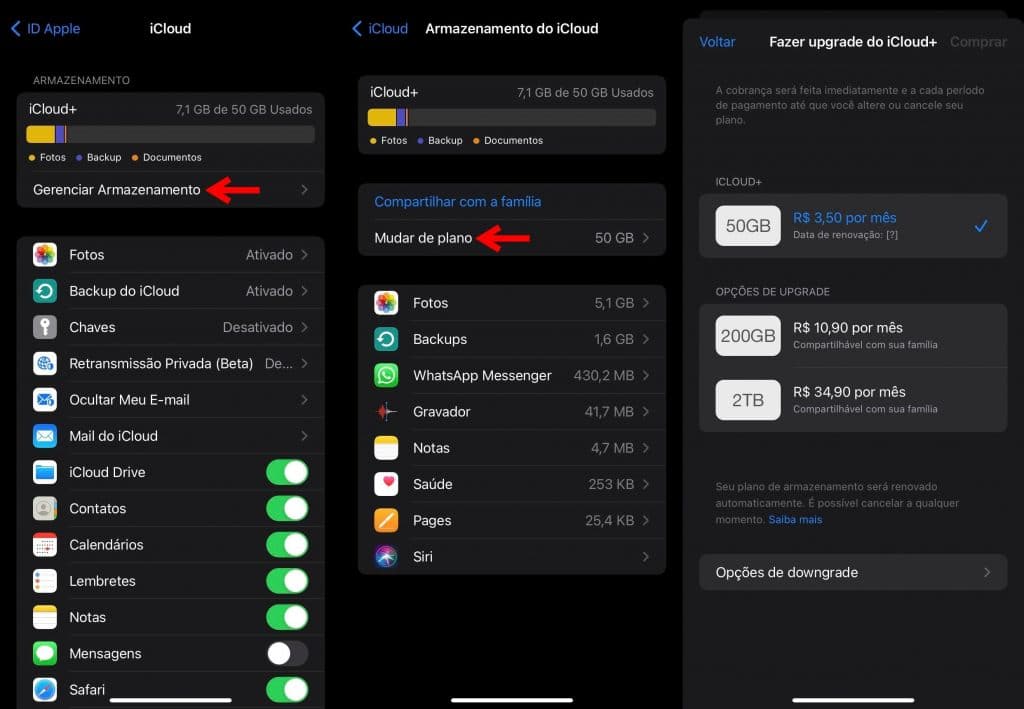 Como comprar mais espaço no iCloud pelo iPhone