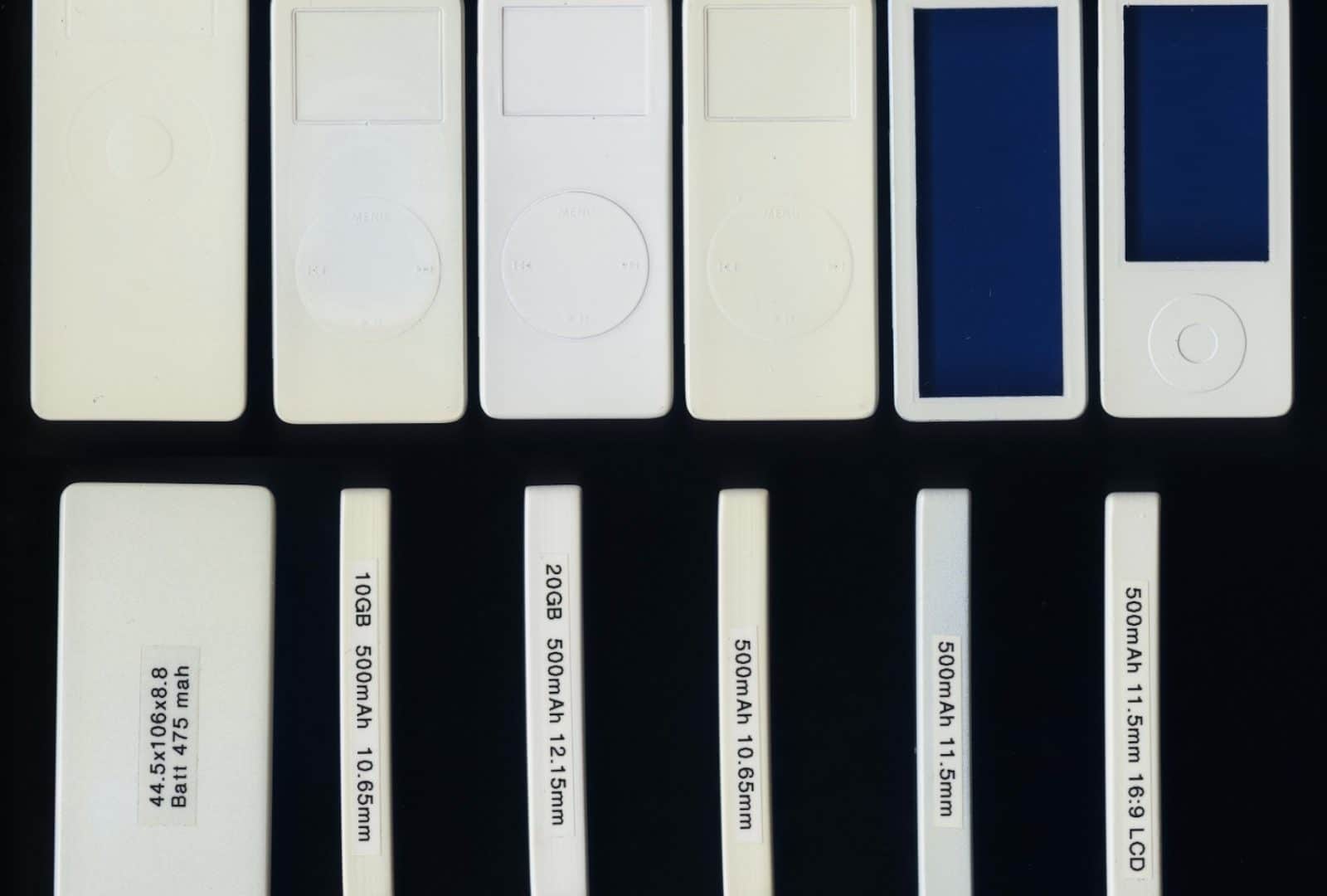 Protótipos do iPod Nano (Imagem: divulgação/Tony Fadell)