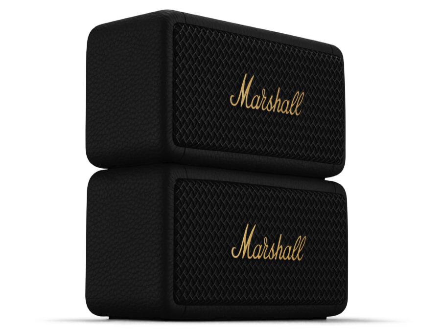 Caixas de som Marshall Emberton II no modo Stack