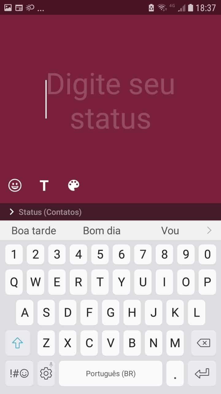 Aprenda como escrever no status do WhatsApp