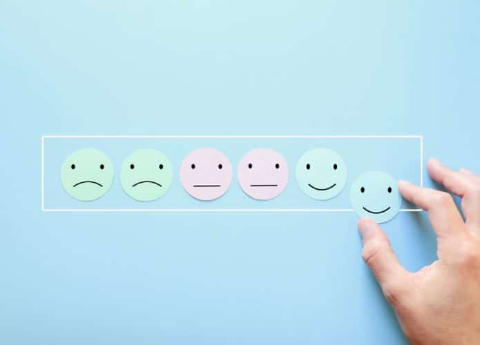 Ilustração de emoticons representando humor