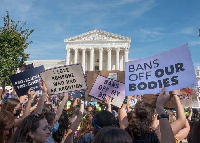 Manifestação sobre o direito ao aborto nos EUA