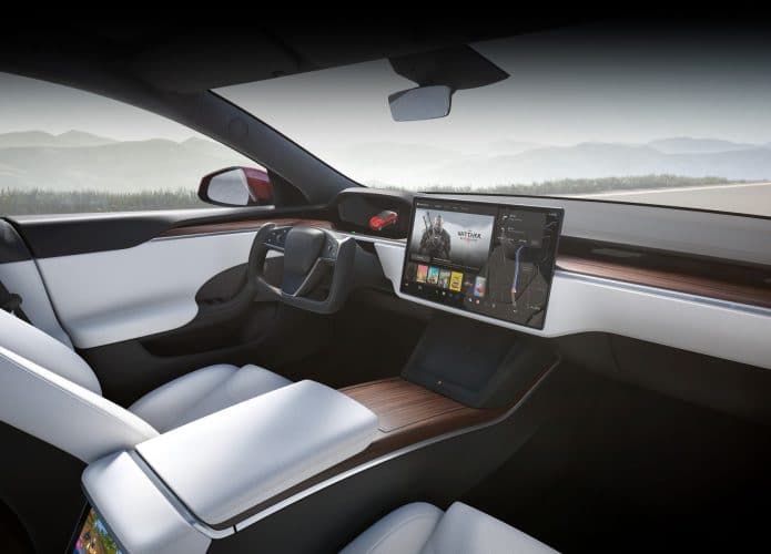 Tela do Tesla Model S