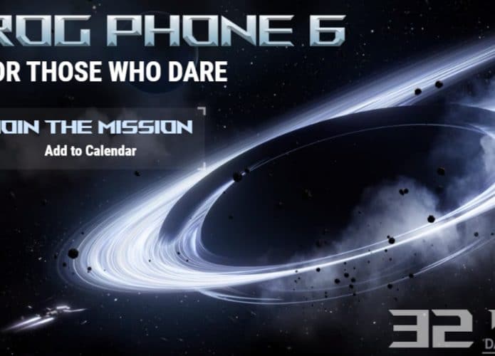 Página de lançamento do Rog Phone 6
