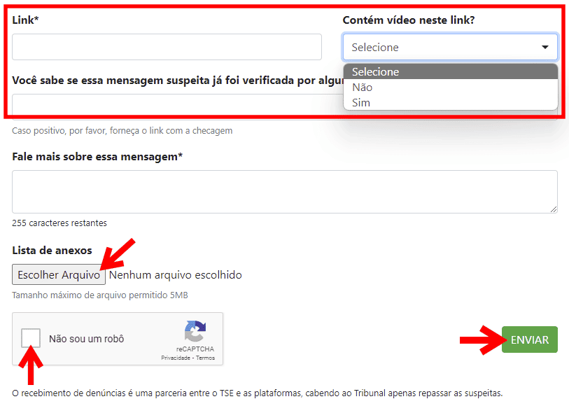 Como fazer uma denúncia usando o Sistema de Alerta de Desinformação Contra as Eleições