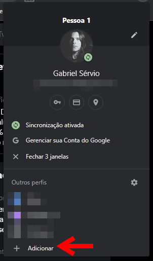 Como adicionar um novo perfil no Google Chrome