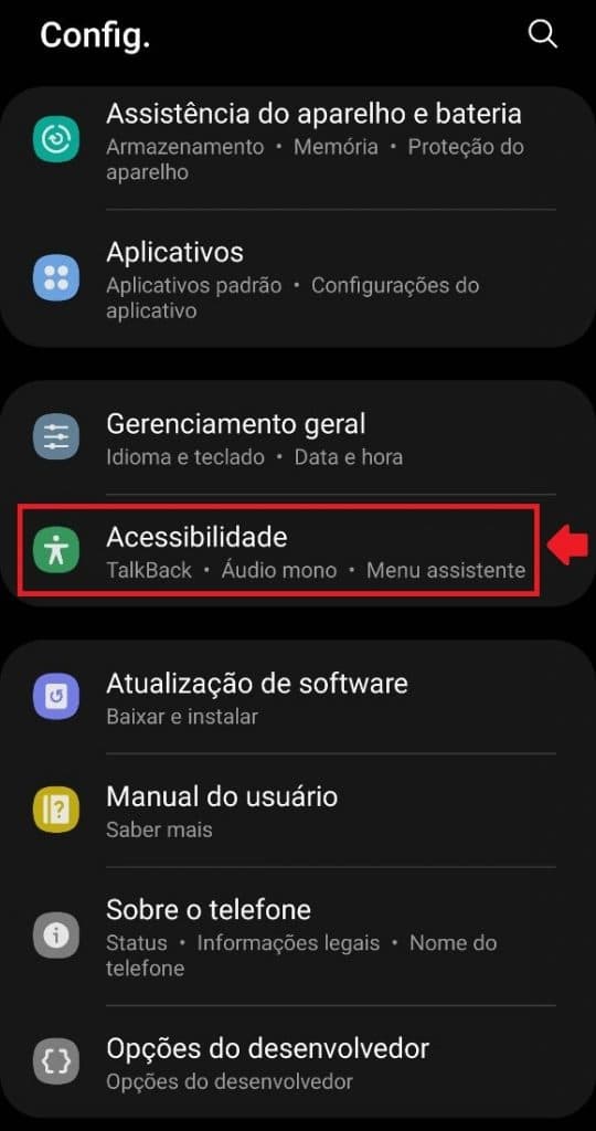 Como aumentar o tamanho da fonte no celular - Passo 2