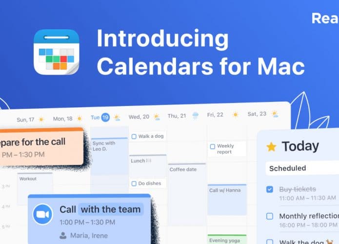 App de calendário para Mac Readdle