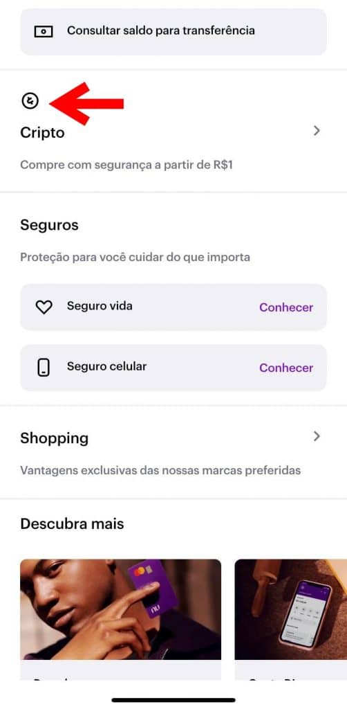 Como comprar criptomoedas no Nubank?