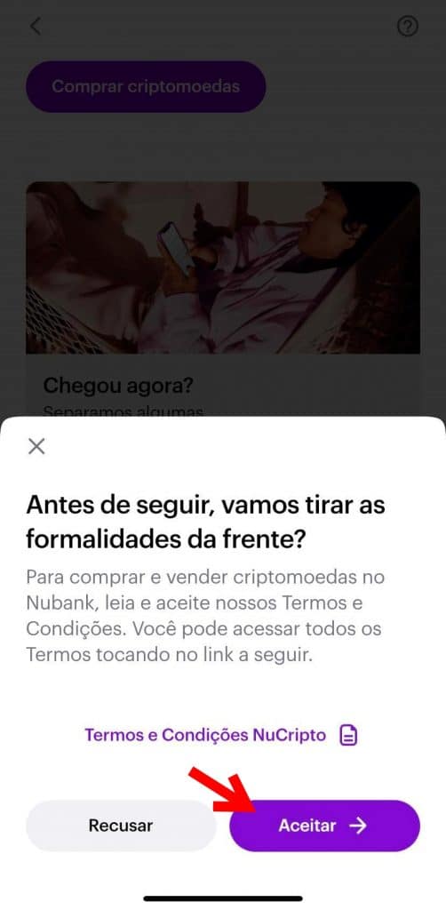 Como comprar criptomoedas no Nubank?