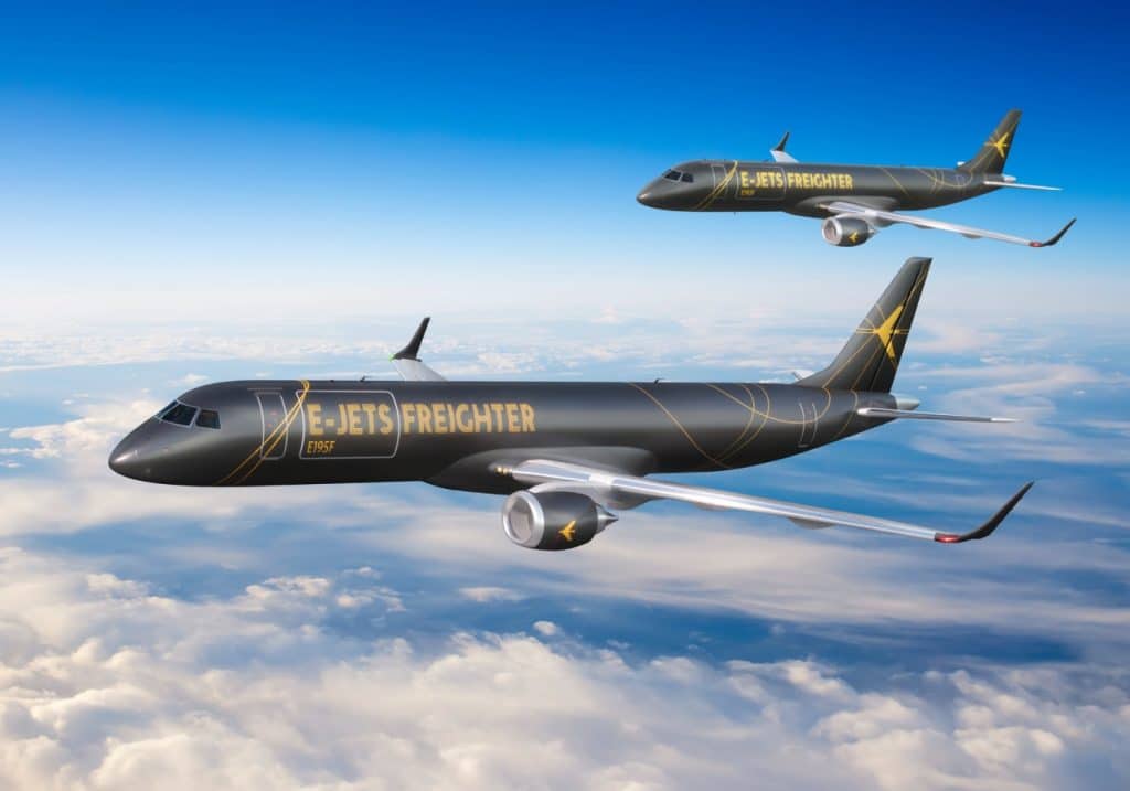 Aviões da Embraer ilustrando o contrato de conversão