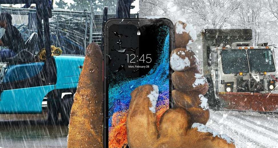 Galaxy XCover6 Pro pode ser usado com luvas ou mãos molhadas