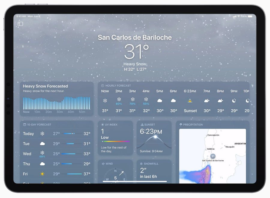 App Tempo (Weather) finalmente chega ao iPadOS