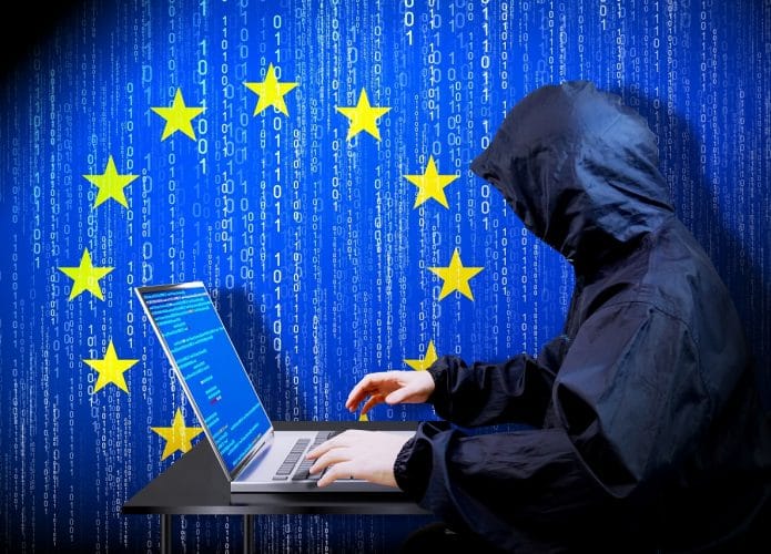 Imagem-conceito relativa ao uso do spyware Pegasus na Europa