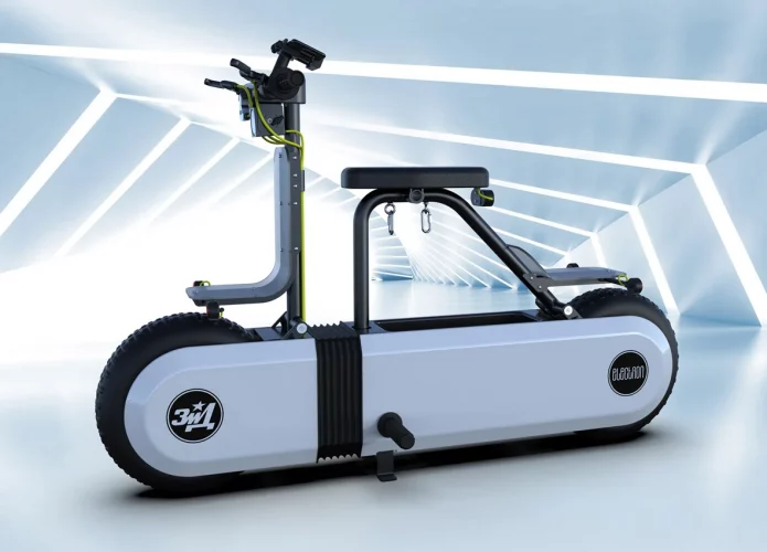 Conceito Zid electric scooter, veículo elétrico com inspiração em fábrica soviética