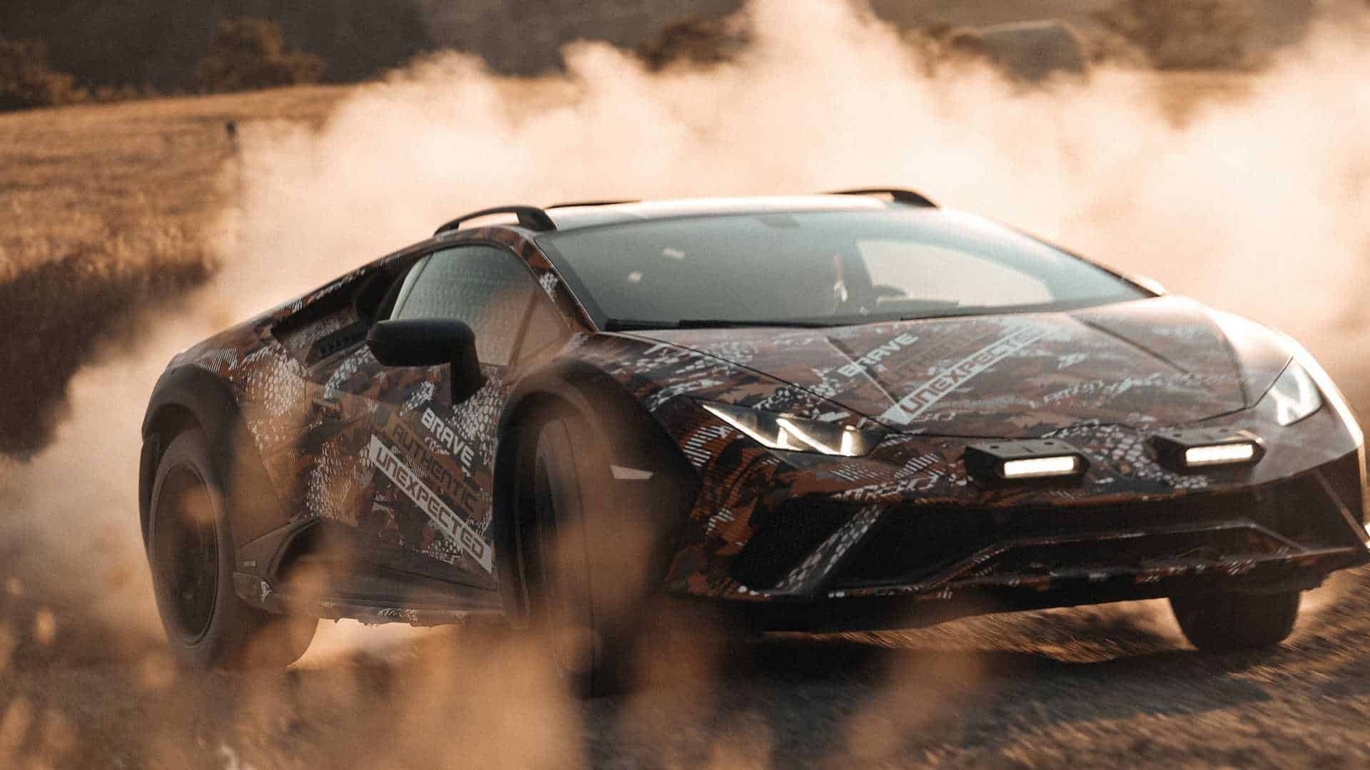 Lamborghini revela teaser do Huracán Sterrato, seu novo supercarro Off-Road