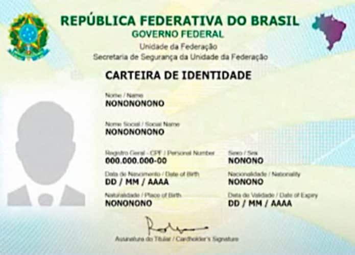 Nova carteira de identidade
