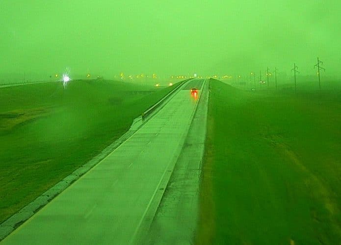 céu verde
