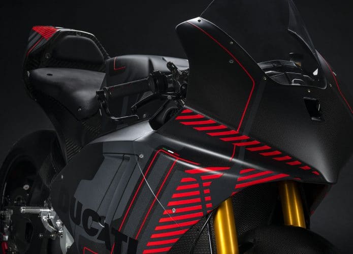 Moto elétrica da Ducati em sua versão protótipo