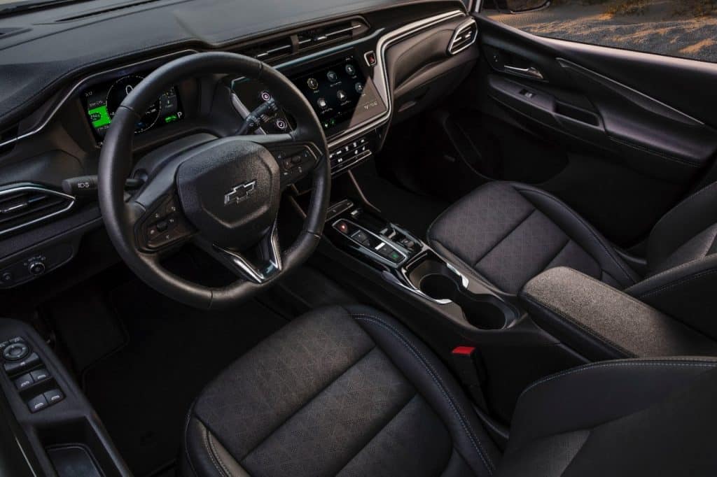 Cabine do novo Chevrolet Bolt EV.