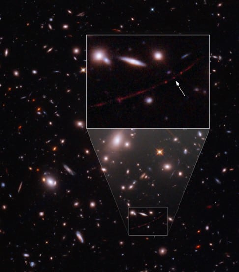 James Webb revela foto impressionante da estrela mais distante conhecida no universo