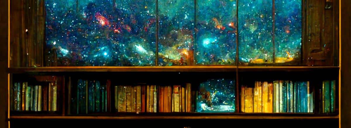 Uma biblioteca feita de galáxias