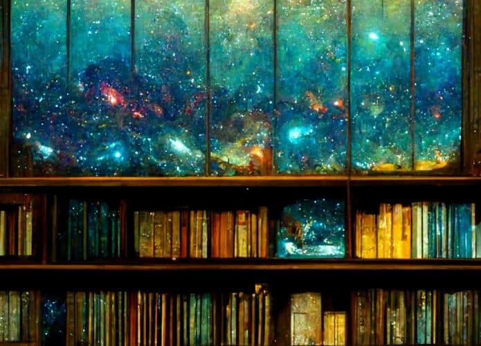 Uma biblioteca feita de galáxias