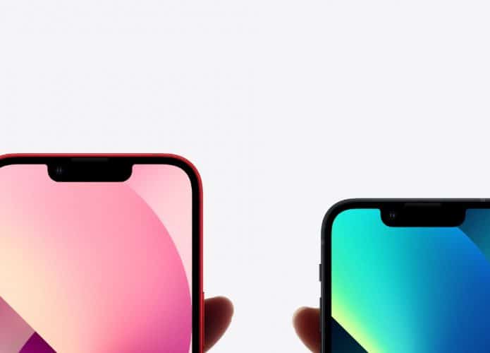 iPhone 13 com foco no entalhe para representar o iPhone 14