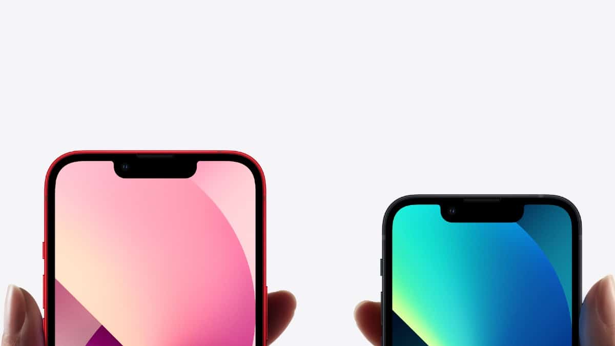 iPhone 13 com foco no entalhe para representar o iPhone 14