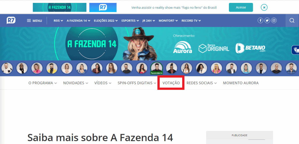 Votação Paiol A Fazenda