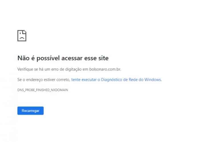 Site bolsonaro.com.br