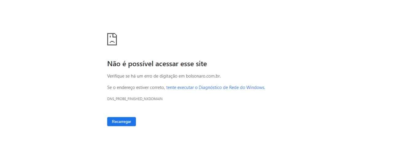 Site bolsonaro.com.br