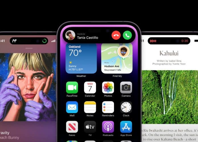 Dynamic Island mostra ligação com notificação ativa