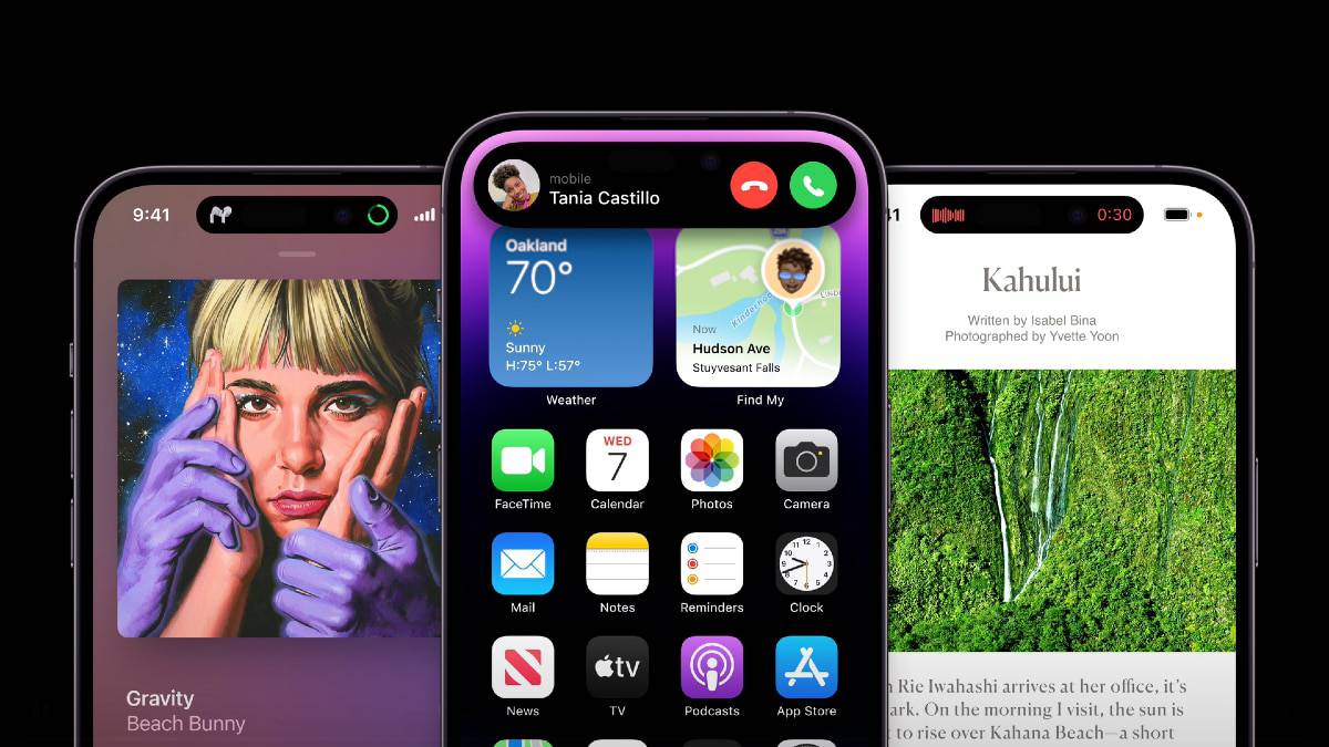 Dynamic Island mostra ligação com notificação ativa