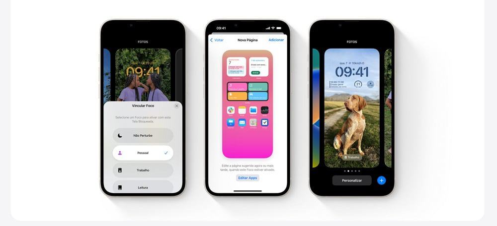 Modo foco no iOS 16 (Imagem: Divulgação / Apple)