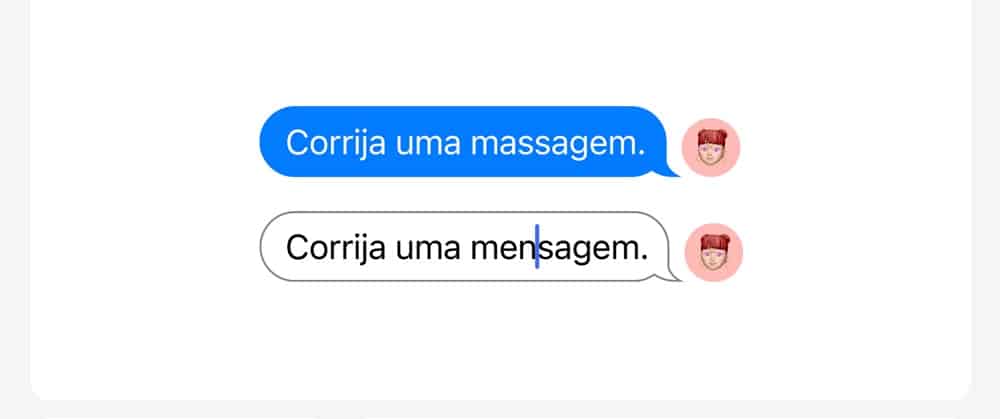 É possível editar mensagens no iOS 16 (Imagem: Divulgação / Apple)