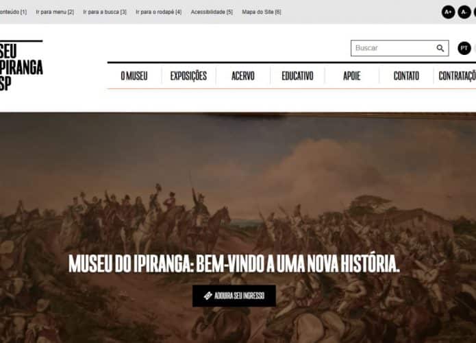 Novo site do Museu do Ipiranga