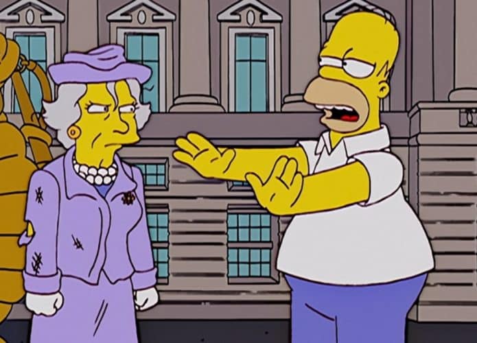 os simpsons rainha