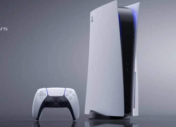 Console do PS5 com controle ao lado